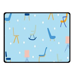 Seat Blue Polka Dot Fleece Blanket (small) by Mariart