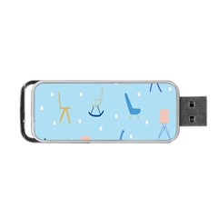 Seat Blue Polka Dot Portable Usb Flash (one Side) by Mariart