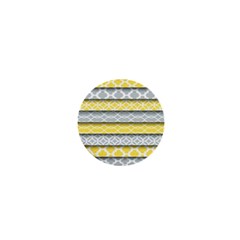 Paper Yellow Grey Digital 1  Mini Buttons by Mariart