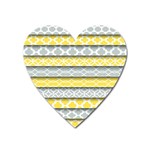 Paper Yellow Grey Digital Heart Magnet Front