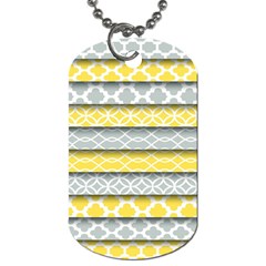 Paper Yellow Grey Digital Dog Tag (one Side)