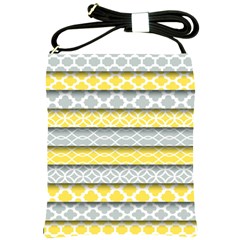 Paper Yellow Grey Digital Shoulder Sling Bags by Mariart