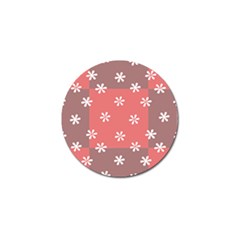 Seed Life Seamless Remix Flower Floral Red White Golf Ball Marker (4 pack)