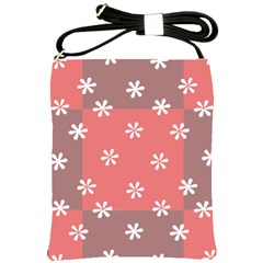 Seed Life Seamless Remix Flower Floral Red White Shoulder Sling Bags by Mariart