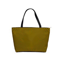 Stripy Starburst Effect Light Orange Green Line Shoulder Handbags by Mariart