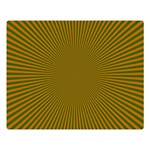 Stripy Starburst Effect Light Orange Green Line Double Sided Flano Blanket (Large)  80 x60  Blanket Front