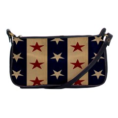 Stars Stripes Grey Blue Shoulder Clutch Bags by Mariart
