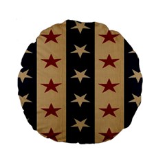 Stars Stripes Grey Blue Standard 15  Premium Round Cushions