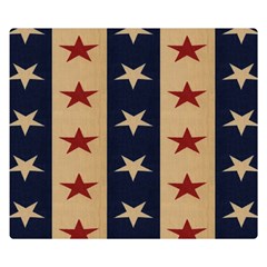 Stars Stripes Grey Blue Double Sided Flano Blanket (small) 