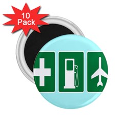 Traffic Signs Hospitals, Airplanes, Petrol Stations 2 25  Magnets (10 Pack) 