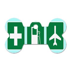 Traffic Signs Hospitals, Airplanes, Petrol Stations Dog Tag Bone (one Side) by Mariart