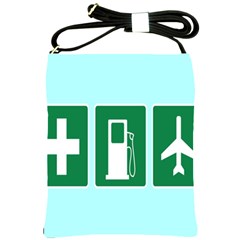 Traffic Signs Hospitals, Airplanes, Petrol Stations Shoulder Sling Bags by Mariart
