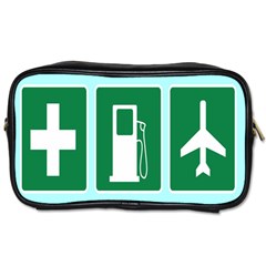 Traffic Signs Hospitals, Airplanes, Petrol Stations Toiletries Bags 2-side