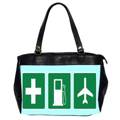 Traffic Signs Hospitals, Airplanes, Petrol Stations Office Handbags (2 Sides)  by Mariart