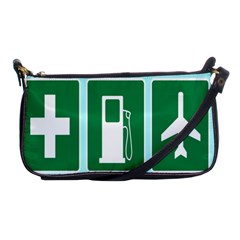 Traffic Signs Hospitals, Airplanes, Petrol Stations Shoulder Clutch Bags by Mariart