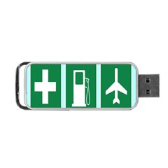 Traffic Signs Hospitals, Airplanes, Petrol Stations Portable Usb Flash (one Side) by Mariart