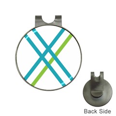 Symbol X Blue Green Sign Hat Clips With Golf Markers