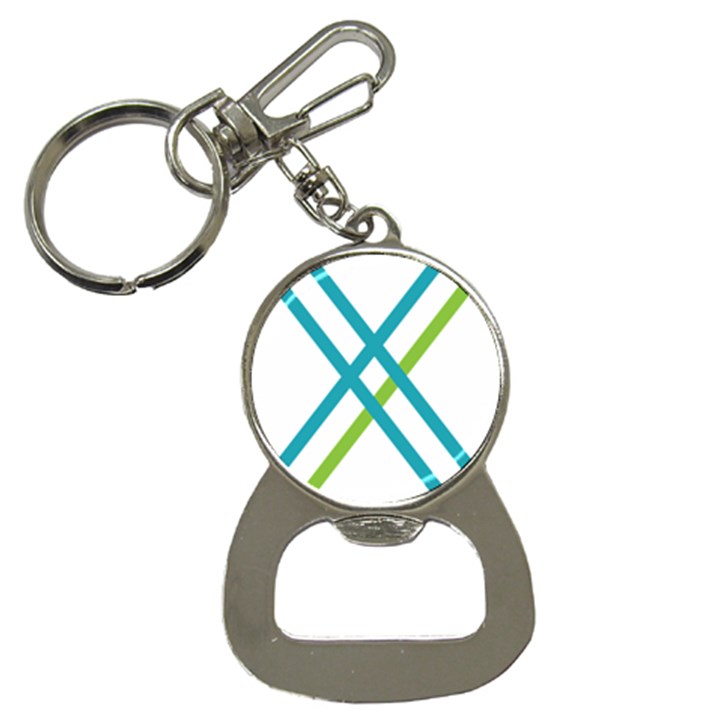 Symbol X Blue Green Sign Button Necklaces