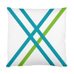 Symbol X Blue Green Sign Standard Cushion Case (one Side)