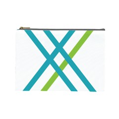 Symbol X Blue Green Sign Cosmetic Bag (large) 