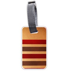 Vintage Striped Polka Dot Red Brown Luggage Tags (one Side)  by Mariart