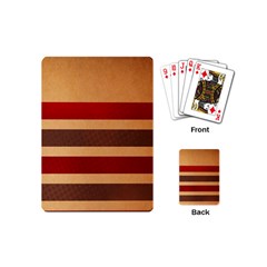 Vintage Striped Polka Dot Red Brown Playing Cards (mini)  by Mariart