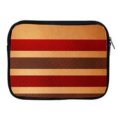 Vintage Striped Polka Dot Red Brown Apple Ipad 2/3/4 Zipper Cases