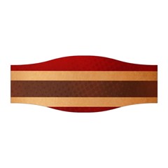 Vintage Striped Polka Dot Red Brown Stretchable Headband by Mariart