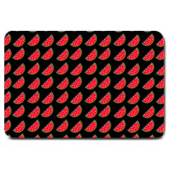 Watermelon Slice Red Black Fruite Large Doormat  by Mariart