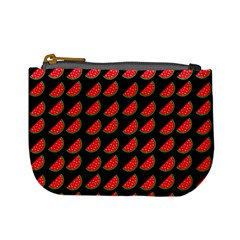 Watermelon Slice Red Black Fruite Mini Coin Purses by Mariart