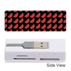 Watermelon Slice Red Black Fruite Memory Card Reader (stick)  by Mariart