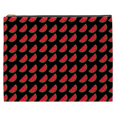 Watermelon Slice Red Black Fruite Cosmetic Bag (xxxl) 