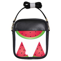 Watermelon Slice Red Green Fruite Girls Sling Bags by Mariart