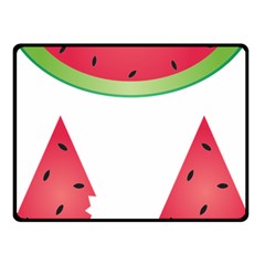 Watermelon Slice Red Green Fruite Fleece Blanket (small)