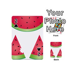 Watermelon Slice Red Green Fruite Playing Cards 54 (mini)  by Mariart