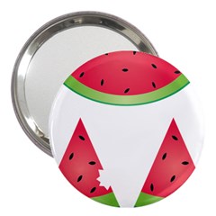 Watermelon Slice Red Green Fruite 3  Handbag Mirrors by Mariart