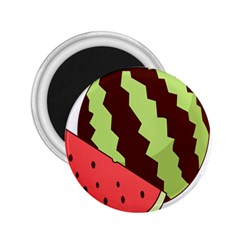 Watermelon Slice Red Green Fruite Circle 2 25  Magnets