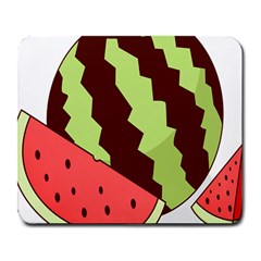 Watermelon Slice Red Green Fruite Circle Large Mousepads