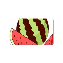 Watermelon Slice Red Green Fruite Circle Magnet (name Card)