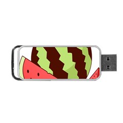 Watermelon Slice Red Green Fruite Circle Portable Usb Flash (two Sides) by Mariart