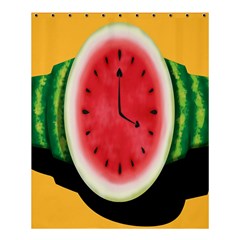 Watermelon Slice Red Orange Green Black Fruite Time Shower Curtain 60  X 72  (medium) 