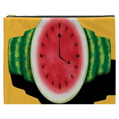 Watermelon Slice Red Orange Green Black Fruite Time Cosmetic Bag (xxxl) 