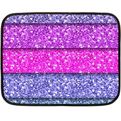 Violet Girly Glitter Pink Blue Double Sided Fleece Blanket (mini)  by Mariart