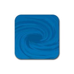 Whirlpool Hole Wave Blue Waves Sea Rubber Coaster (square)  by Mariart