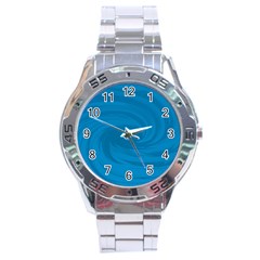 Whirlpool Hole Wave Blue Waves Sea Stainless Steel Analogue Watch