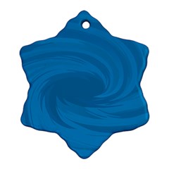 Whirlpool Hole Wave Blue Waves Sea Ornament (snowflake) by Mariart