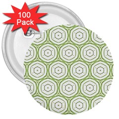 Wood Star Green Circle 3  Buttons (100 Pack)  by Mariart