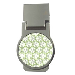 Wood Star Green Circle Money Clips (round) 