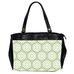 Wood Star Green Circle Office Handbags (2 Sides)  by Mariart