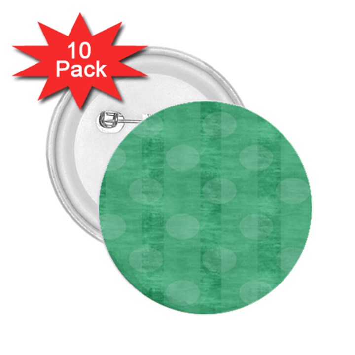 Polka Dot Scrapbook Paper Digital Green 2.25  Buttons (10 pack) 